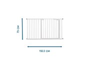 Baby Udstyr - BabyDan Premier sikkerhedsgitter ekstra bred, 126-132 cm, hvid - 500882