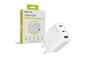 Mobil - Adaptere & Opladere - Mobile Origin GaN 40W Wall Charger MO13 - white 1 USB-A + 2 USB-C - FRL-GAN40W-MO13