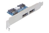 Kabler - diverse - DeLOCK Slot bracket 2x eSATAp 5V/12V with Low Profile Bracket - 61725