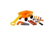 Udendørsleg - Cavallino Toys - Cavallino Bolderkar Orange with Tools and Tree Trunks 9pcs. - 8954CN01