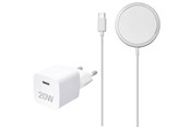 Mobil - Adaptere & Opladere - Vivanco Fast 1xUSB-C PD 20W MagSafe Home Charger Kit White - 64560
