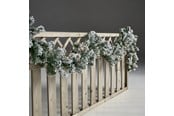 Boligindretning - NORDIC WINTER Artificial garland 270 cm w/snow & lights - 780-013
