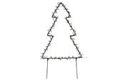 Boligindretning - NORDIC WINTER Metal christmas tree - 75 cm 130 LED lights - 780-041