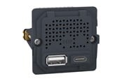 Lauritz Knudsen - LK FUGA dobbelt USB-lader type A+C, 21W, uden afdækning - 506D0704