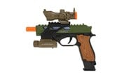 Kreativt Legetøj - Toi-Toys Alfafox Military Pistol with Light and Sound and Flashlight - 32589A