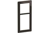 Lauritz Knudsen - LK FUGA Pure 66 Design ramme 2½ modul, sort/hvid glas - 560D4025