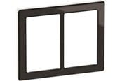Lauritz Knudsen - LK FUGA Pure 66 Design ramme 2x1½ modul, sort/hvid glas - 560D4215