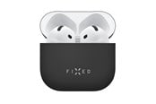 Mobil - Andet Tilbehør - FIXED Silky Silicone case for Apple AirPods 4/4 ANC Black - FIXSIL-1473-BK
