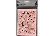 Kreativitet & Hobbyartikler - Creativ Company - Patterned cardboard Light red 10 pcs. - 216919