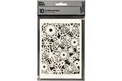 Kreativitet & Hobbyartikler - Creativ Company - Patterned cardboard Off-white 10 pcs. - 216911