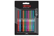 Skrive- og Tegneværktøjer - Rotring rOtring Liner Fineliner Penne | 0,4 mm | Farvepenne til Skrivning & Tegning | Assorterede Farver | 10 Stk - 2166220