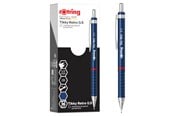 Skrive- og Tegneværktøjer - Rotring rOtring Tikky Retro Mekaniske Blyanter | 2B 0,5 mm | Blåt skaft | med Komfort Rillet Greb | 12 Stk - 2202566