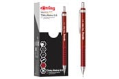 Skrive- og Tegneværktøjer - Rotring rOtring Tikky Retro Mekaniske Blyanter | 2B 0,5 mm | Rødt skaft | med Komfort Rillet Greb | 12 Stk - 2202568