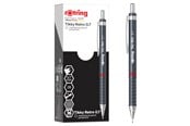 Skrive- og Tegneværktøjer - Rotring rOtring Tikky Retro Mekaniske Blyanter | 2B 0,7 mm | Gråt skaft | med Komfort Rillet Greb | 12 Stk - 2202570