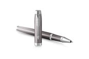Skrive- og Tegneværktøjer - Parker IM Writing Rituals Rollerball Pen | Grå finish | Krombeklædning | Fin spids | Sort blækpatron | Gaveæske - 2203897