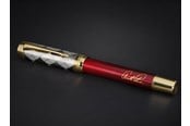 Skrive- og Tegneværktøjer - Parker | Arnold Palmer Signature Edition Fyldepen, Rød lak med guldfarvet hætte og beklædning, medium massiv guldspids, Sort blæk og konverter - 2204537