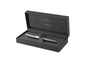Skrive- og Tegneværktøjer - Parker Sonnet Intrerpid Journeys Collection Rollerball Pen, Ancient China Edition, Grålakeret med massiv sølvhætte & guldbeklædning, Fin spids, Gaveæske - 2207188