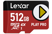 Hukommelseskort - Lexar microSD Express PLAY Pro - 900MB/s - 512GB - LMSXPS0512G-BNNNG