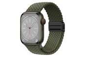 Smartwatch - Tilbehør - Lippa Apple Watch Nylon Rem inkl. Magnetisk Lås 42/44/45/46/49 mm - Grøn - LPAW144