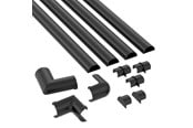 Kabel Organisering - D-LINE Trunking Kit 20x10 4x 1.0m Black - 2010B-1MKIT