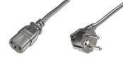 Strømkabel (ekstern) - DIGITUS Type-F Power Cord - 0.75m - AK-440109-008-S