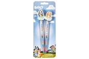 Skrive- og Tegneværktøjer - Euromic Bluey 2-pack pencils w/2 eraser toppers - triangular pencils unsharpened each with eraser topper packed on blistercard w/eurohole CE & 0-3 years pictogram - 048207002