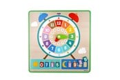 Babylegetøj - Barbo Toys Wacky Wonders - Wooden Clock Board (INT) - 6304