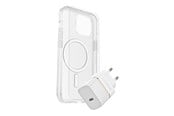 Mobil - Covers & Cases - OtterBox KIT Apple iPhone 16 Pro (Symmetry Clear MagSafe / Premium Glass / EU USB-C Wall Charger 30W - white) - 78-81432