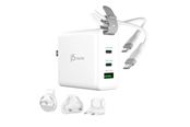 Mobil - Adaptere & Opladere - j5create 65W GaN USB-C 3-Port Traveler Charger - JUP3565CV-N