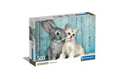 Puslespil - Clementoni Cat & Bunny (500) - 35539