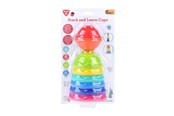 Babylegetøj - PLAY Leather and Stacking Cups 8 pcs. - 2405