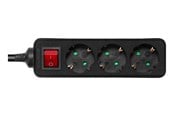 Strømkabel (ekstern) - Deltaco GT-0361 Power Strip - 3 m - GT-0361