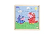 Babylegetøj - Barbo Toys Peppa Pig - Wooden Puzzle - Dino DressUp - 9032