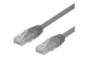 Netværkskabel - Deltaco patch cable - 30 cm - grey - Grå - 0.3m - TP-603-50P