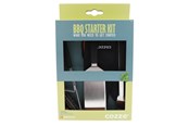 Grill og tilbehør - cozze BBQ set 4 dele: Spartel, Tang, Grillbørste & Grillhandske - 90310