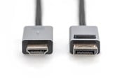 Skærmkabel - DIGITUS 4K DisplayPort to HDMI Adapter Cable - DB-340202-030-S