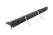 Netværkstilbehør - DeLOCK Cable Management Brush Strip with Cable Support Plate - 66484