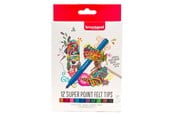 Kreativt Legetøj - Bruynzeel Super Point Felt-Tip Pen Set 12 Colors - 60224212