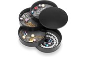 Anden personlig pleje - UNIQ Rotatable Round Jewelry Box with 4 Compartments – Black - 6844-1
