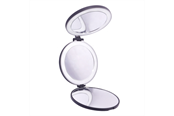 Makeupspejl - UNIQ Tri-Fold Compact Travel Mirror with LED 5x & 10X Magnification Black - 4889S