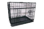 Hunde - Active Canis - Premium bur med skydedør - Sort - 76 x 53 x 61 cm - 97404