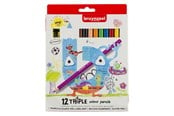 Kreativt Legetøj - Bruynzeel Kids Triple Coloured Pencils Set 12 - 60119012