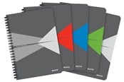 Blokke, Formularer & Notesbøger - Leitz Office notesblok A5 linjeret, wireindbundet med PP-omslag, assorteret 1 stk. - 44991099