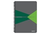 Blokke, Formularer & Notesbøger - Leitz Office notesblok A5 linjeret, wireindbundet med PP-omslag, grøn - 44991055