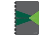 Blokke, Formularer & Notesbøger - Leitz Office notesblok A5 kvadreret, wireindbundet med PP omslag, grøn - 44981055