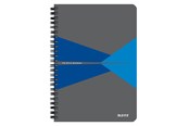 Blokke, Formularer & Notesbøger - Leitz Office notesblok A5 linjeret, wireindbundet med karton omslag, blå - 44591035