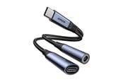 Kabler - diverse - Joyroom 2-in-1 Audio Adapter SY-C02 – USB-C to 3.5mm + USB-C - SY-C02