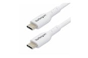 USB kabel - StarTech.com 3.3ft (1m) USB-C Charging Cable Charge & Sync 60W (3A) PD USB 2.0 Laptop Charger Cable - White USB C Charging Cord - USB-C cable - 24 pin USB-C to 24 pin USB-C - 1 m - USB2CC1MNCWHE