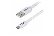 USB kabel - StarTech.com 3m (9.8ft) White USB-A to USB-C Charging Cable/Cord M/M - USB-C cable - USB to 24 pin USB-C - 3 m - USB2AC3MNCWHE