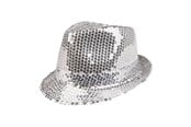 Kostumer - Boland - Hat Popstar Sequins Silver - 01292